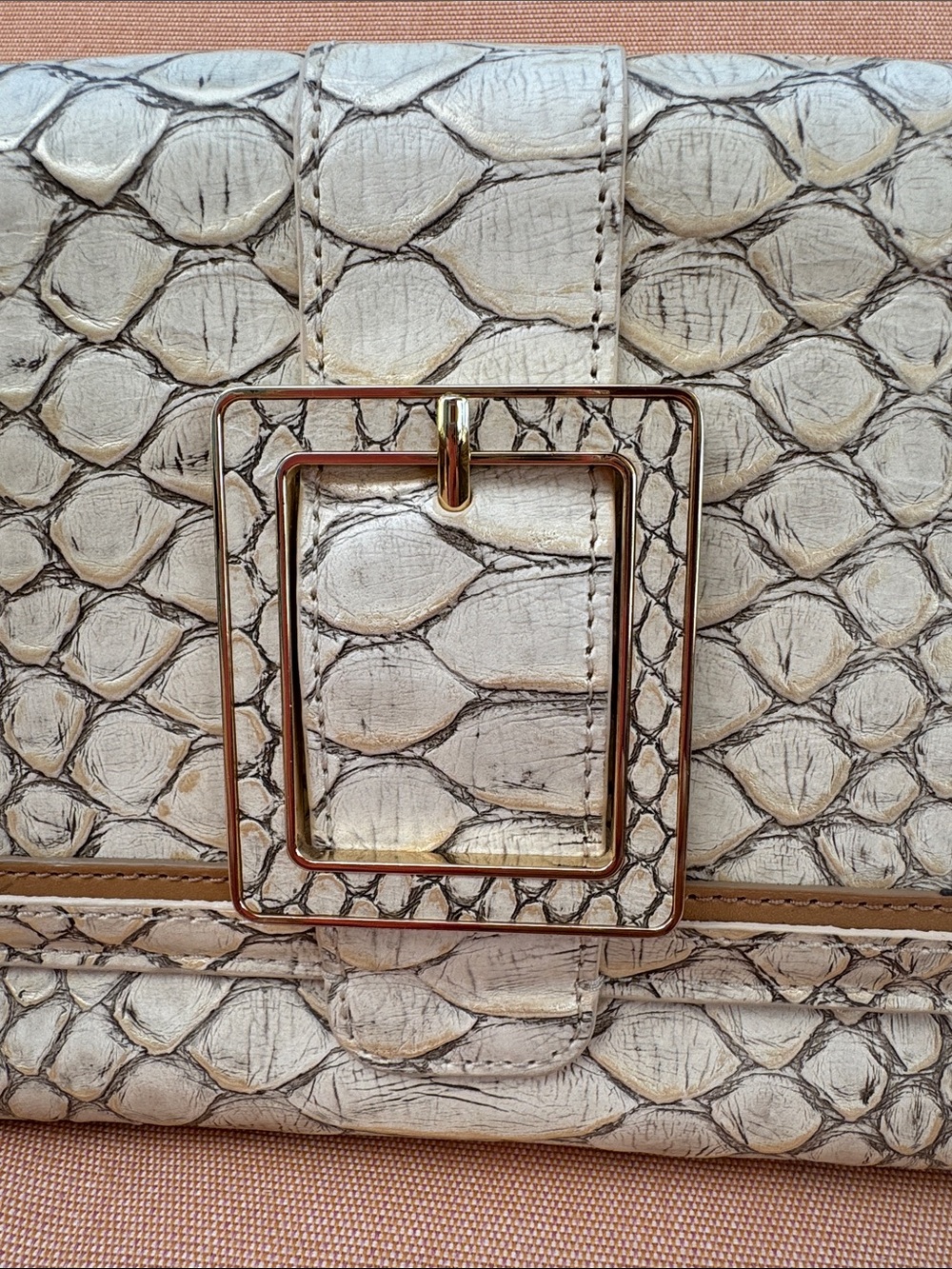 Brahmin Rosalie Oyster Grey Ellacoya Bag with Gold chain - Picture 5 of 13